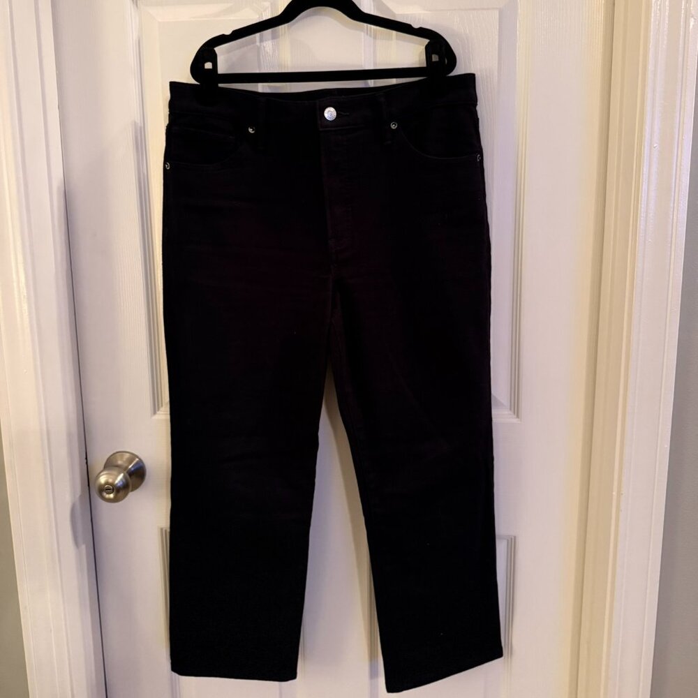 Express Black Jeans Denim Straight Ankle Mid Rise 10 Short / 10S